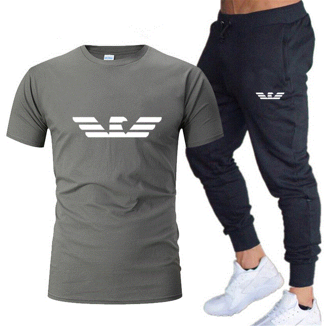 2021 High quality Fashion new men sportswear running jogging men running fitness clothes men sports two-piece suit