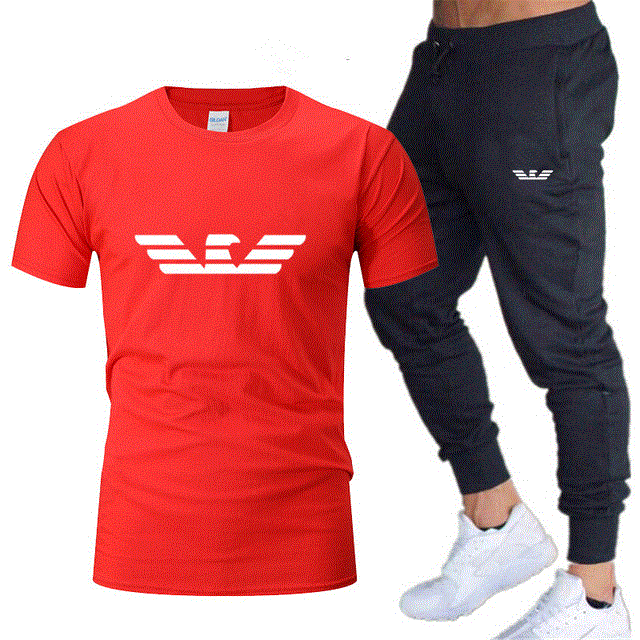 2021 High quality Fashion new men sportswear running jogging men running fitness clothes men sports two-piece suit