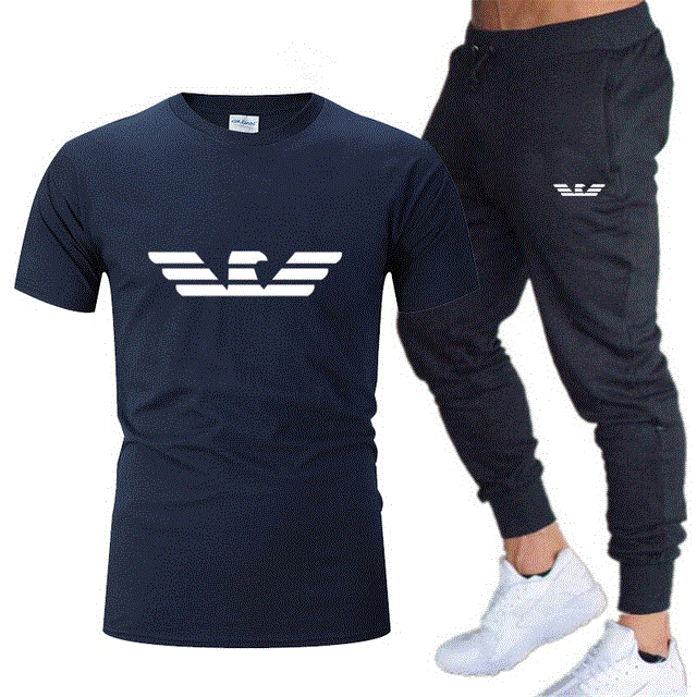 2021 High quality Fashion new men sportswear running jogging men running fitness clothes men sports two-piece suit