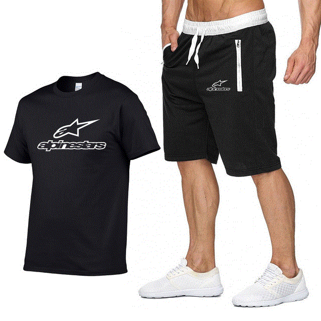 2021 High quality Track suits men sweatshirt pants summer men short fashion t-shirt shorts casual sportswear suits