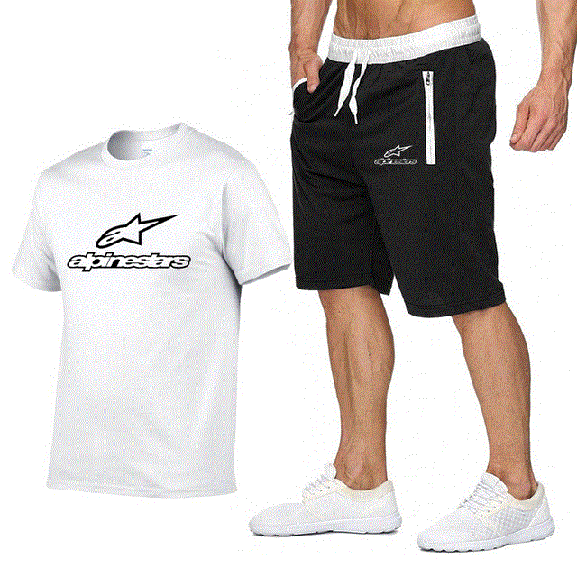 2021 High quality Track suits men sweatshirt pants summer men short fashion t-shirt shorts casual sportswear suits