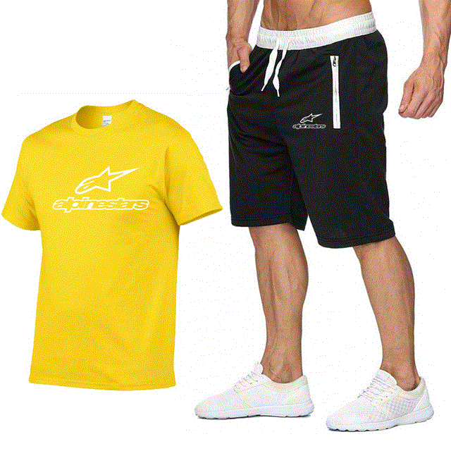 2021 High quality Track suits men sweatshirt pants summer men short fashion t-shirt shorts casual sportswear suits