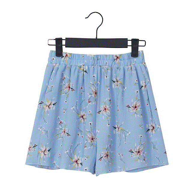2021 High quality Loose Boho Floral Casual Women Chiffon Shorts Polka Dot Summer Holiday Shorts Plus Size S-5XL