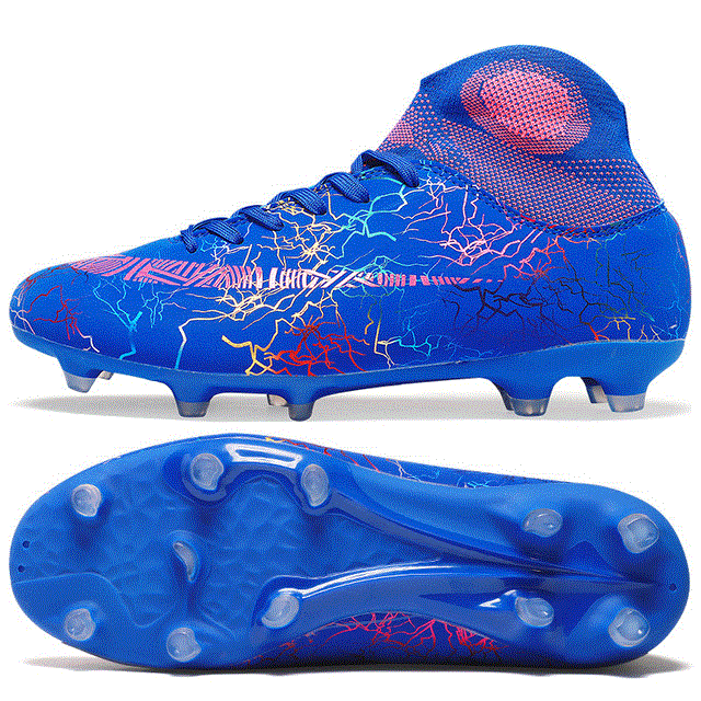 2021 High quality Men High Ankle Outdoor Football Boots Shoes Soccer Cleats Women Cleats Football Fashion Sneakers