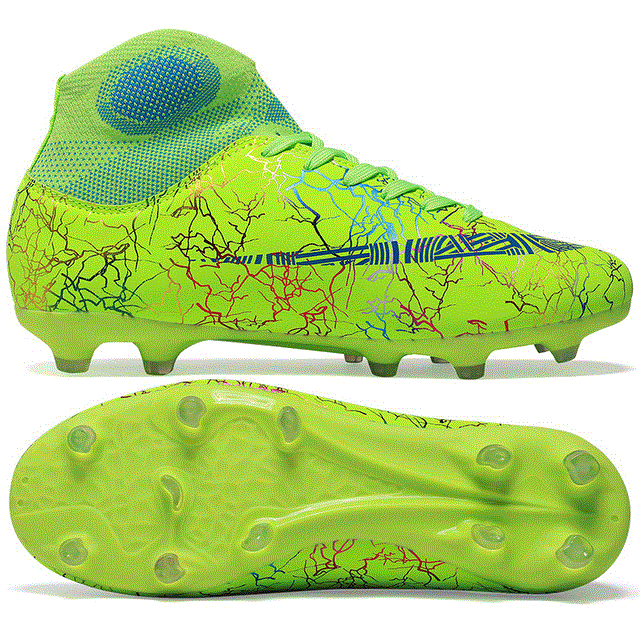2021 High quality Men High Ankle Outdoor Football Boots Shoes Soccer Cleats Women Cleats Football Fashion Sneakers