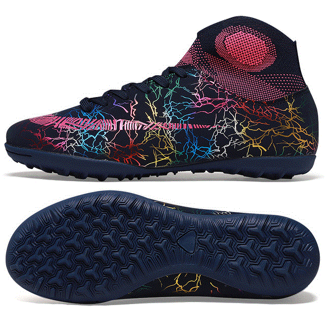 2021 High quality Men High Ankle Outdoor Football Boots Shoes Soccer Cleats Women Cleats Football Fashion Sneakers
