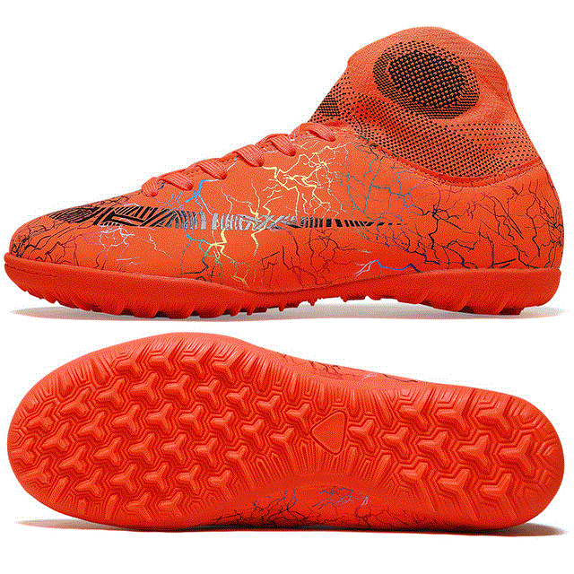 2021 High quality Men High Ankle Outdoor Football Boots Shoes Soccer Cleats Women Cleats Football Fashion Sneakers