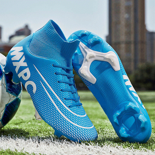 2021 High quality Soccer Shoes For Men Football Boots Kids High Ankle Soccer Cleats Waterproof Sport Sneakers Shoes