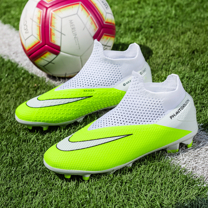 2021 High quality TF/FG Football Boots High Ankle Men Training Soccer Shoes Kids Outdoor Turf Sports Sneakers soccer