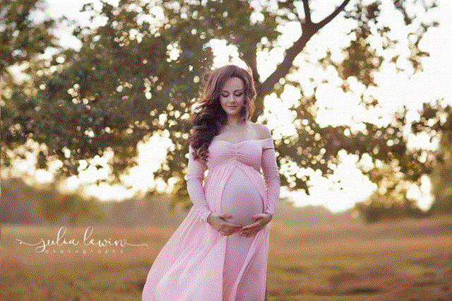 2021 High quality Shoulderless Long Sleeve Pregnancy Dress Maternity Maxi Gown Dresse For Photo Shoot Pregnant Clothes