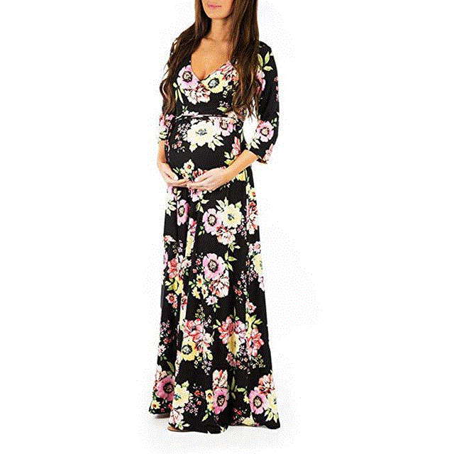 2021 High quality Maternity Clothes Dresses For Pregnancy Women V-Neck Dress Female Nursing Clothing For Photo Shoot