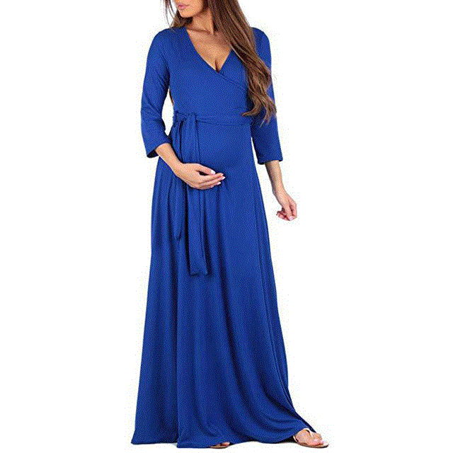 2021 High quality Maternity Clothes Dresses For Pregnancy Women V-Neck Dress Female Nursing Clothing For Photo Shoot
