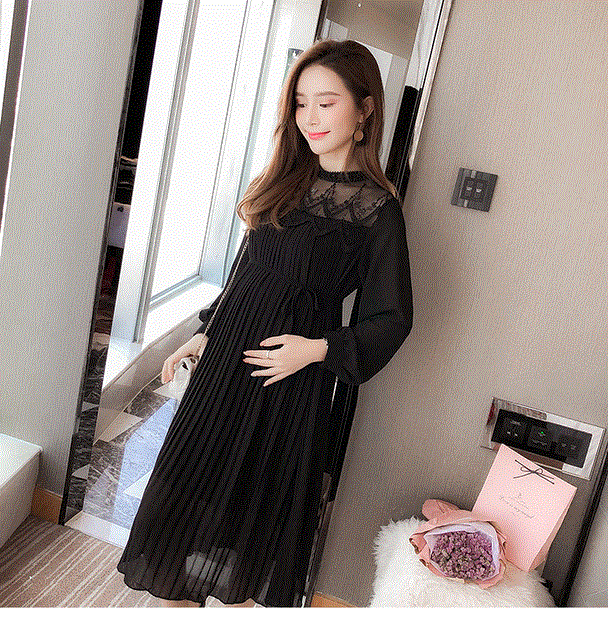 2021 High quality Lace Chiffon Maternity Dresses For Pregnancy Pregnant Women Wedding Dress Sexy Photo Shoot  Props