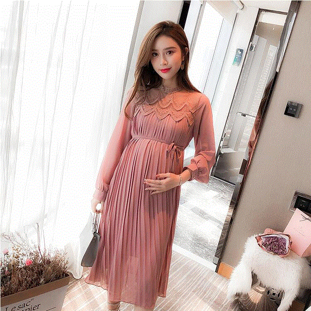 2021 High quality Lace Chiffon Maternity Dresses For Pregnancy Pregnant Women Wedding Dress Sexy Photo Shoot  Props