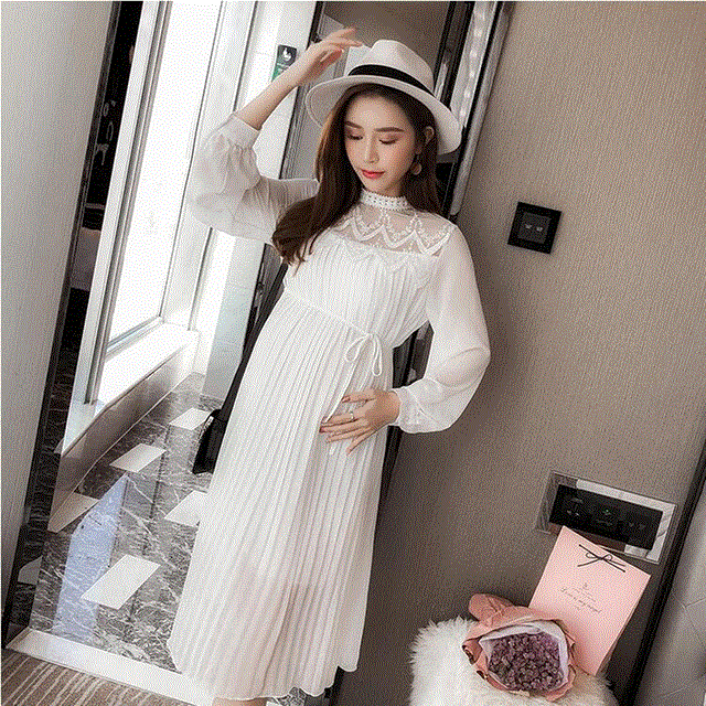 2021 High quality Lace Chiffon Maternity Dresses For Pregnancy Pregnant Women Wedding Dress Sexy Photo Shoot  Props