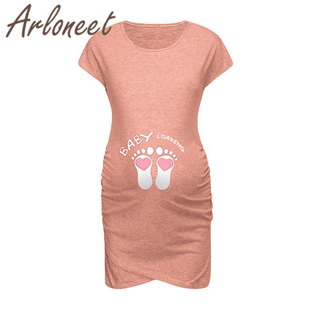 2021 High quality Sexy women maternity dress Cute Cartoon print dress Lovely Summer Fashion ladies pregnancy clothes