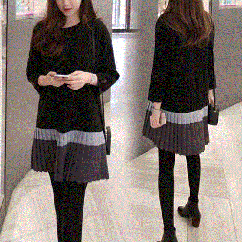 2021 High quality Plus Size Maternity Dress Spring Autumn Pregnancy Clothes Pregnant Women Casual Fashion Loose Dress