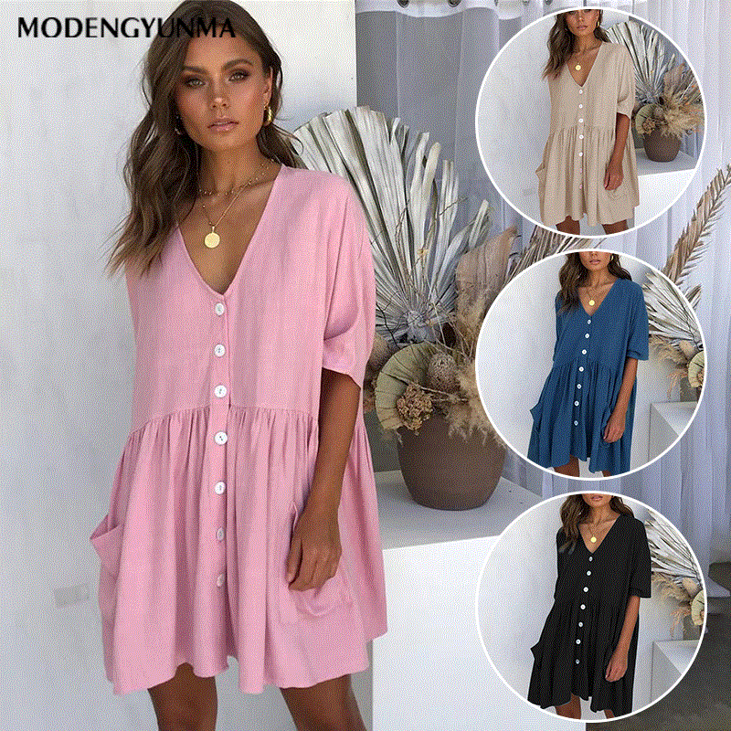 2021 High quality Summer Half Sleeves Casual Loose Dress Maternity Clothes for Pregnant Women Lady Dress Pregnancy Dre