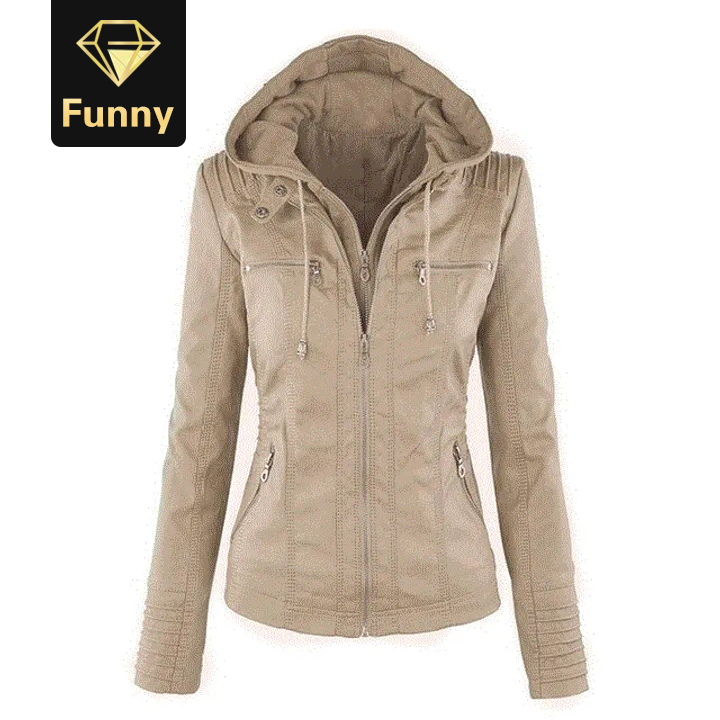 2021 High quality New Women Autumn Winter Faux Soft Leather Jackets Coats Lady Black PU Zipper Motorcycle Streetwear