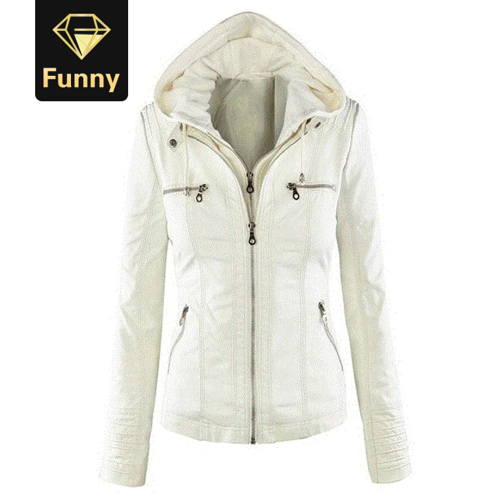 2021 High quality New Women Autumn Winter Faux Soft Leather Jackets Coats Lady Black PU Zipper Motorcycle Streetwear