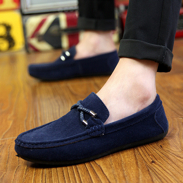2021 High quality Spring Summer NEW Men Loafers and Slip-Ons Comfortable Flat Casual Shoes Soft Leather Driving Shoes