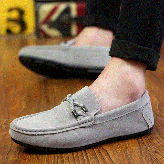 2021 High quality Spring Summer NEW Men Loafers and Slip-Ons Comfortable Flat Casual Shoes Soft Leather Driving Shoes