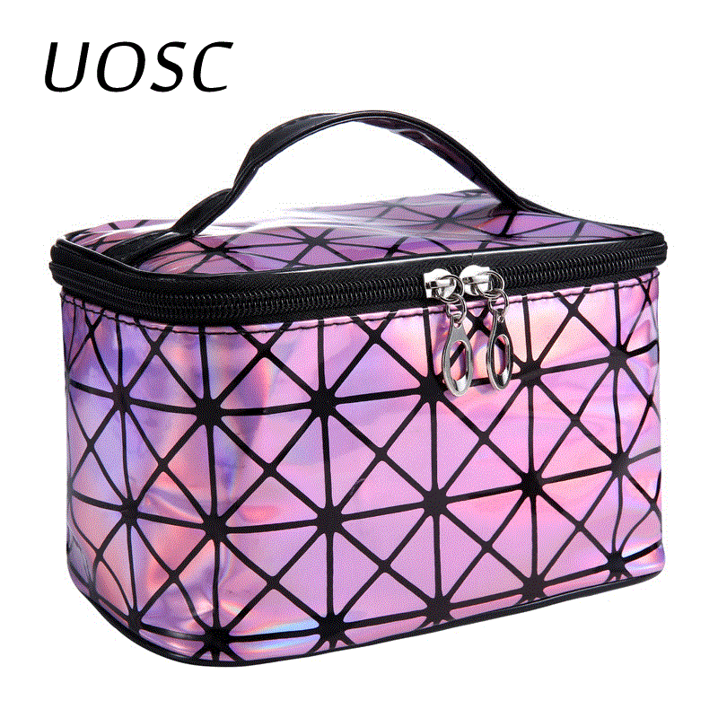 2021 High quality Multifunctional Cosmetic Bag Women Leather Travel Organizer Zipper Makeup Case Pouch Toiletry Kit