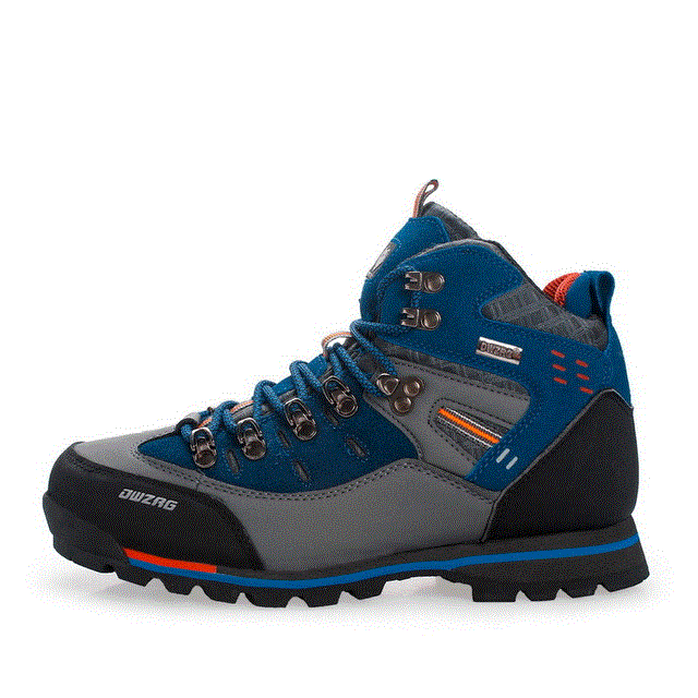 2021 High quality Men Hiking Shoes Waterproof Shoes Climbing Fishing Boots Outdoor Sports High Ankle Trekking Sneakers