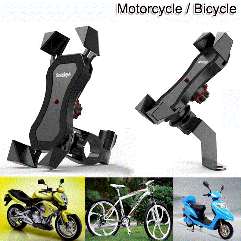 2021 High quality Motorcycle Bicycle Moto Bike Phone Navigation Holder Support handlebar Rearview Mirror Mount Clip