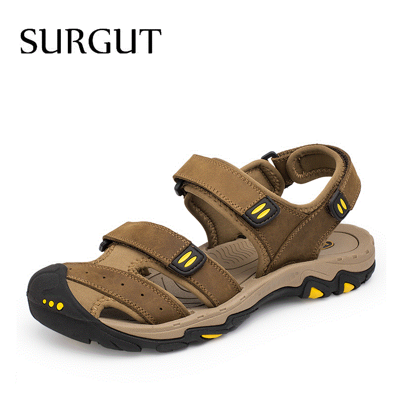 2021 High quality Hot Sale Fashion Summer Beach Breathable Men Sandals Leather Men Sandals Man Casual Shoes Plus Size