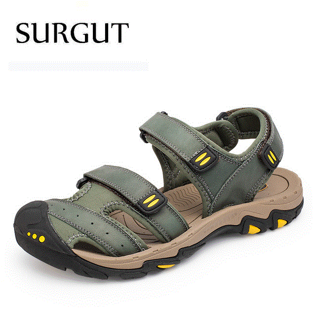 2021 High quality Hot Sale Fashion Summer Beach Breathable Men Sandals Leather Men Sandals Man Casual Shoes Plus Size