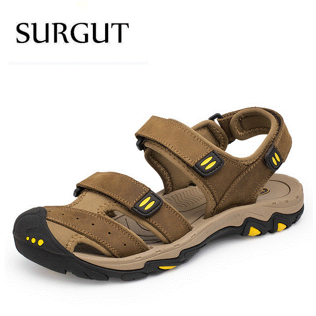 2021 High quality Hot Sale Fashion Summer Beach Breathable Men Sandals Leather Men Sandals Man Casual Shoes Plus Size