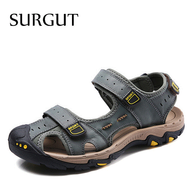 2021 High quality Hot Sale Fashion Summer Beach Breathable Men Sandals Leather Men Sandals Man Casual Shoes Plus Size