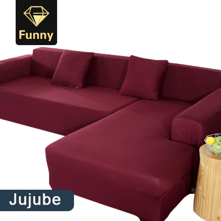 2021 High quality Hot Sale Elastic Stretch Sofa Cover Couch for Sectional L Shaped Slipcover Home Textile 4-Seat sofa
