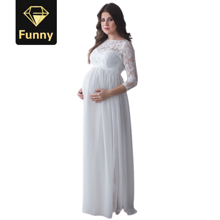 2021 High quality Elegant Bodycon Midi Dress Pregnant Women's Lace Maternity Dress Maxi Loose Gown  Dresses Clothes
