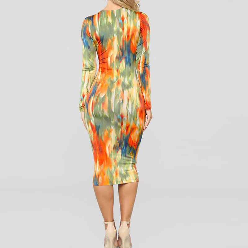 2021 High quality Vintage women dress V neck print cotton long summer dress plus size Sexy club casual dress