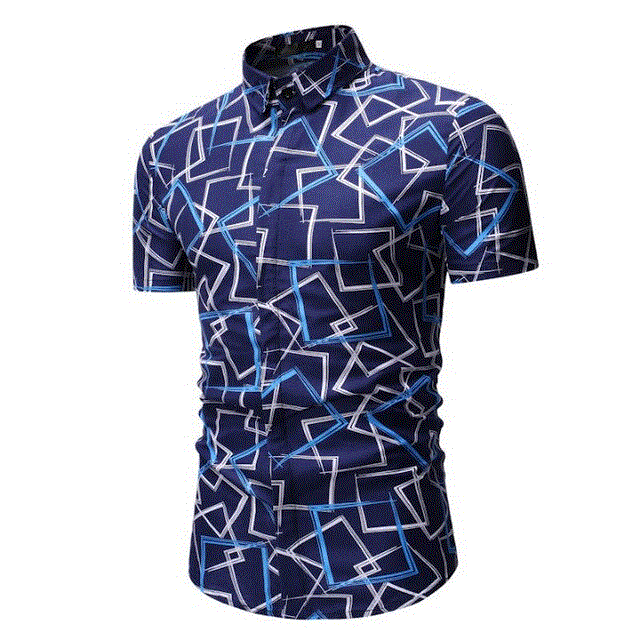 2021 High quality Mens Summer Beach Hawaiian Shirt Short Sleeve Plus Size Floral Shirts Men Casual