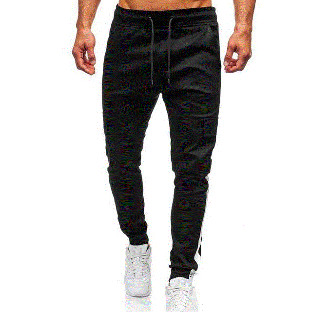2021 High quality Patchwork Drawstring Trousers Army Joggers Pants Mens Multi-pocket Sport Trousers
