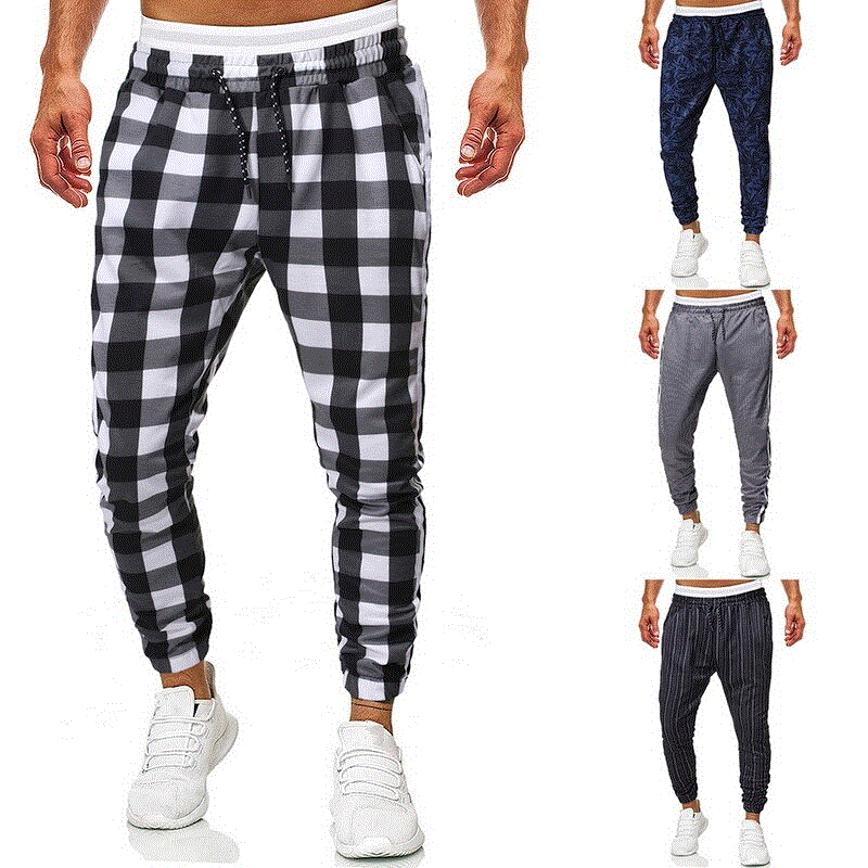2021 High quality Casual Sweatpants Tethered Belt Trousers New Fashion Men Jogging Sport Pants