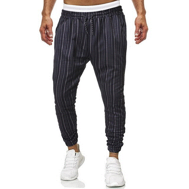 2021 High quality Casual Sweatpants Tethered Belt Trousers New Fashion Men Jogging Sport Pants