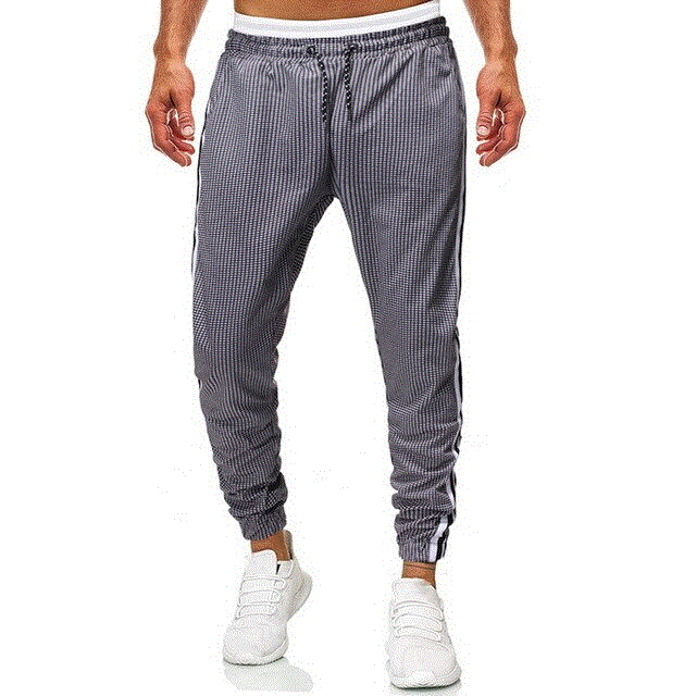 2021 High quality Casual Sweatpants Tethered Belt Trousers New Fashion Men Jogging Sport Pants