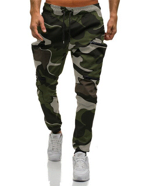 2021 High quality Camouflage Multi-pockets Cargo Pants Men Cotton Harem Sweatpants Hip Hop Pants Streetwear