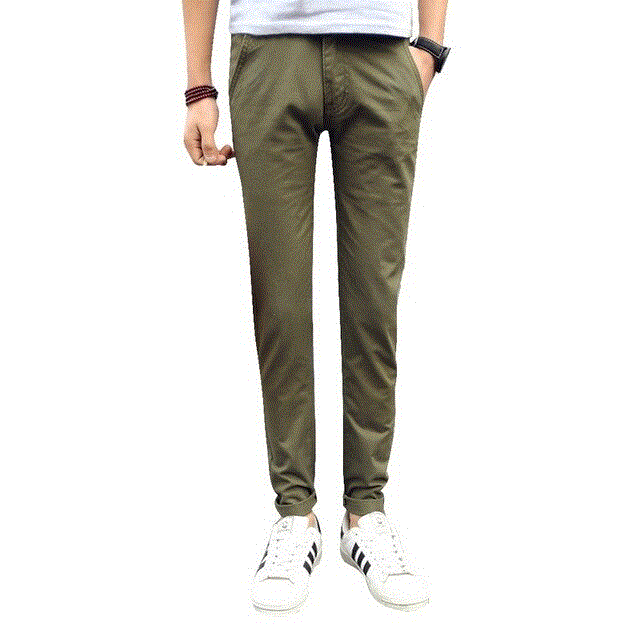 2021 High quality Male Cargo Pants Chinos Men Casual Slim Fit Trousers