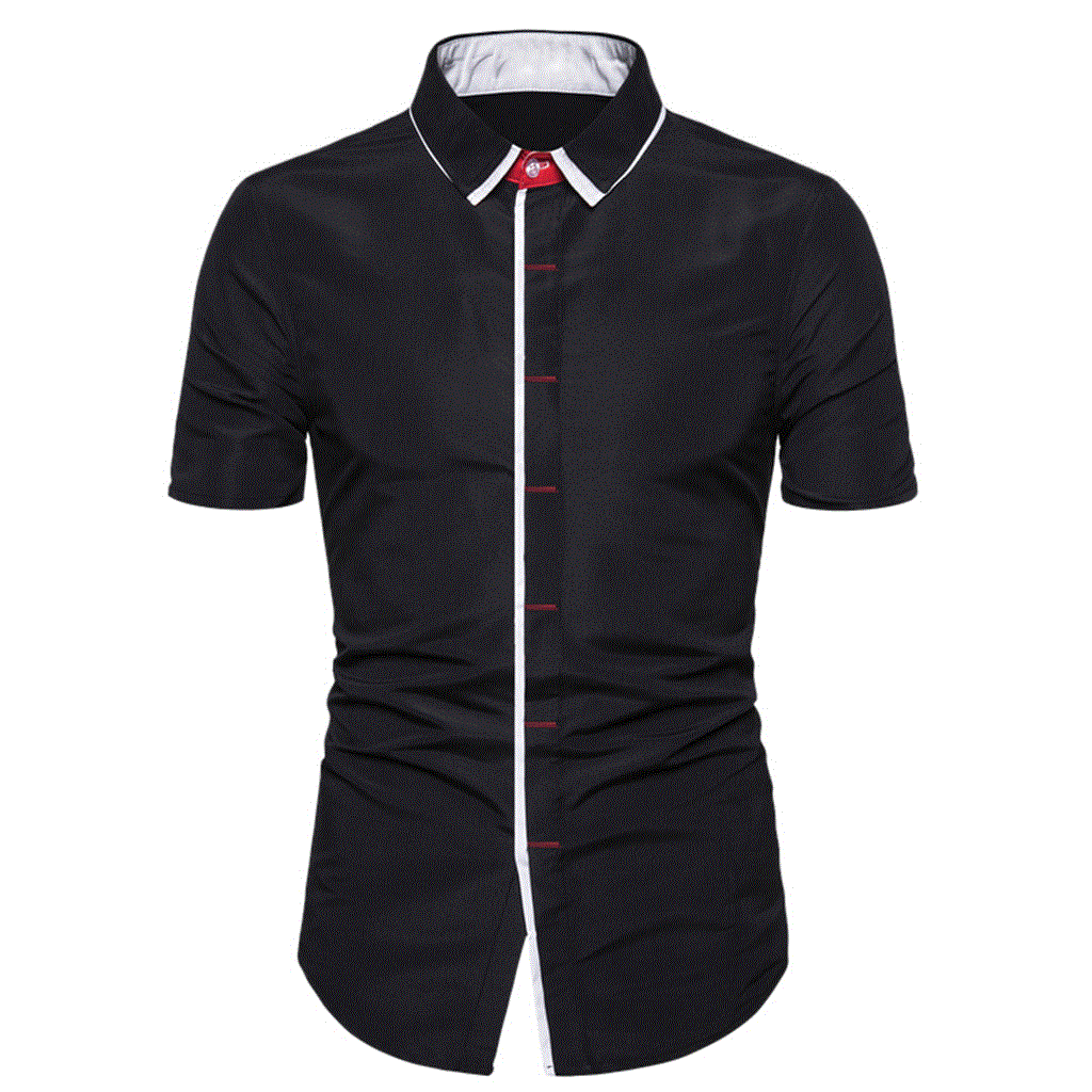 2021 High quality Winter Men Shirts Top Casual Slim Fit Long Sleeve Button Up Turn Down Collar