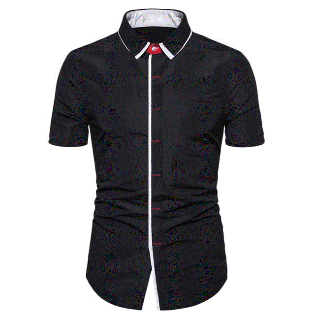 2021 High quality Winter Men Shirts Top Casual Slim Fit Long Sleeve Button Up Turn Down Collar