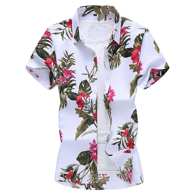 2021 High quality Summer Vintage Short Sleeve Men Shirt Para Hombre Formal Shirts For Men Blusas Korean Clothes