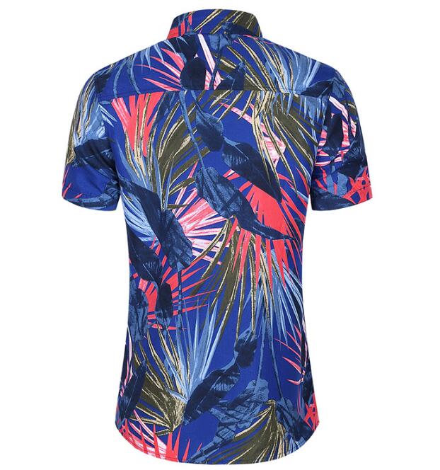 2021 High quality Mens Shirts Summer Fashion Korean Clothes Short Sleeve Floral Hawaiian Shirt