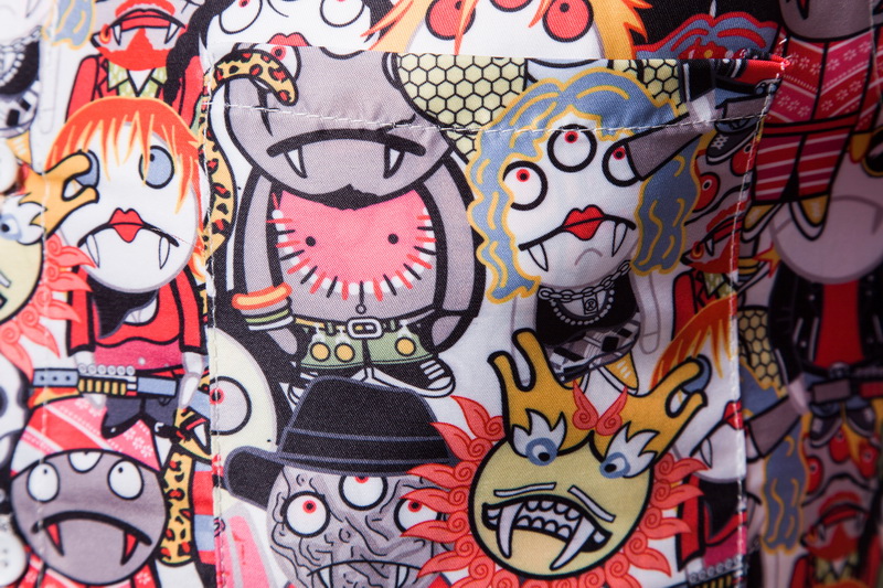 2021 High quality Summer Shirt For Men Casual Cartoon Printed Short Sleeve Camisas Blouse Hawaiian Shirt