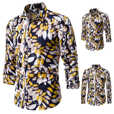 2021 High quality Mens Shirts New Luxury Retro Red Metal Chain Key Printed Social