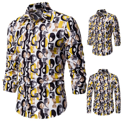 2021 High quality Mens Shirts New Luxury Retro Red Metal Chain Key Printed Social